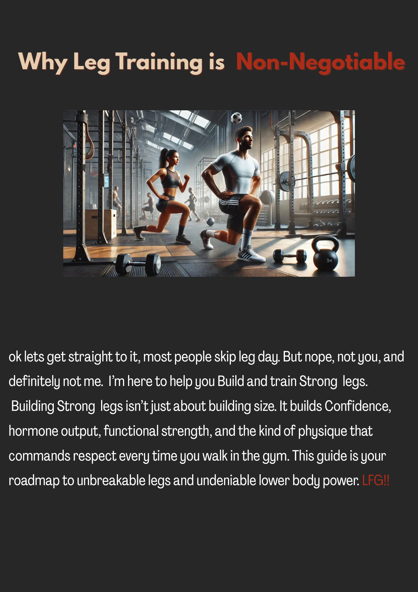 The Body Check (Building Strong Legs)